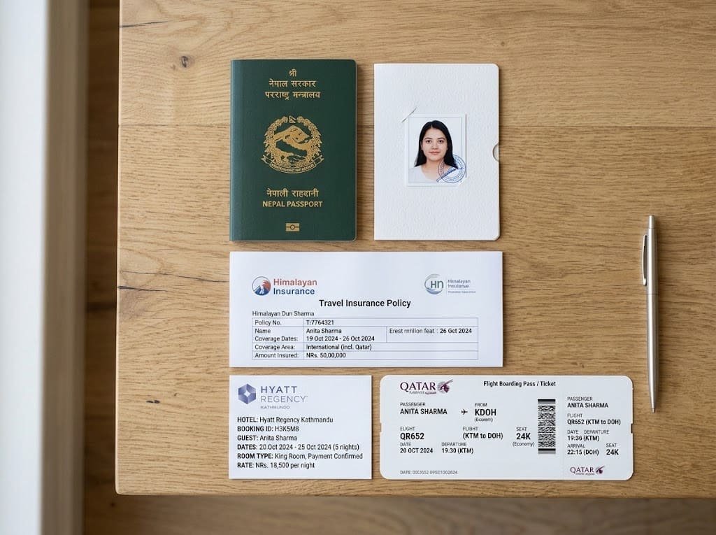 Documents required for Dubai tourist visa from Nepal