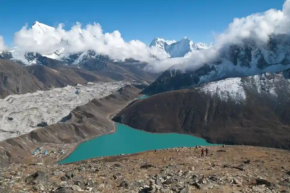 Beautiful view of lake in mountain nepal