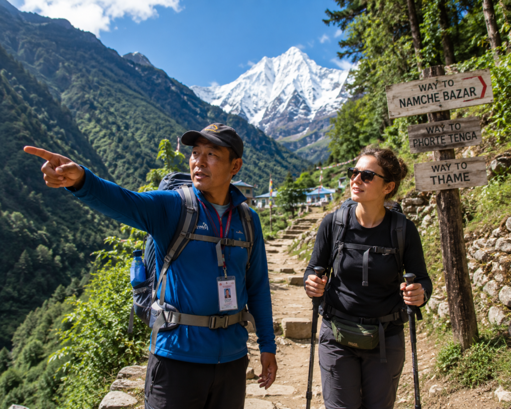 Licensed trekking guide Nepal - mandatory guide rules Annapurna Circuit solo trek