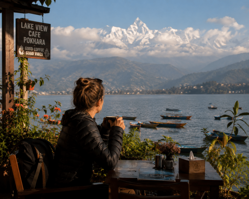 Solo travel Pokhara lakeside - best places for solo travelers in Nepal