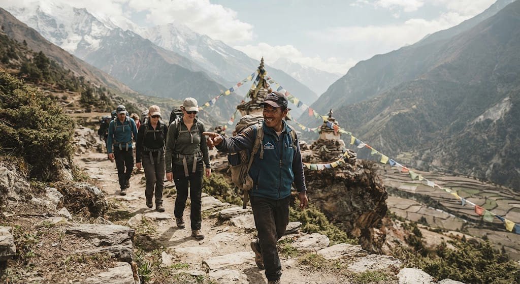 small group trekking with best travel agency guide in Nepal