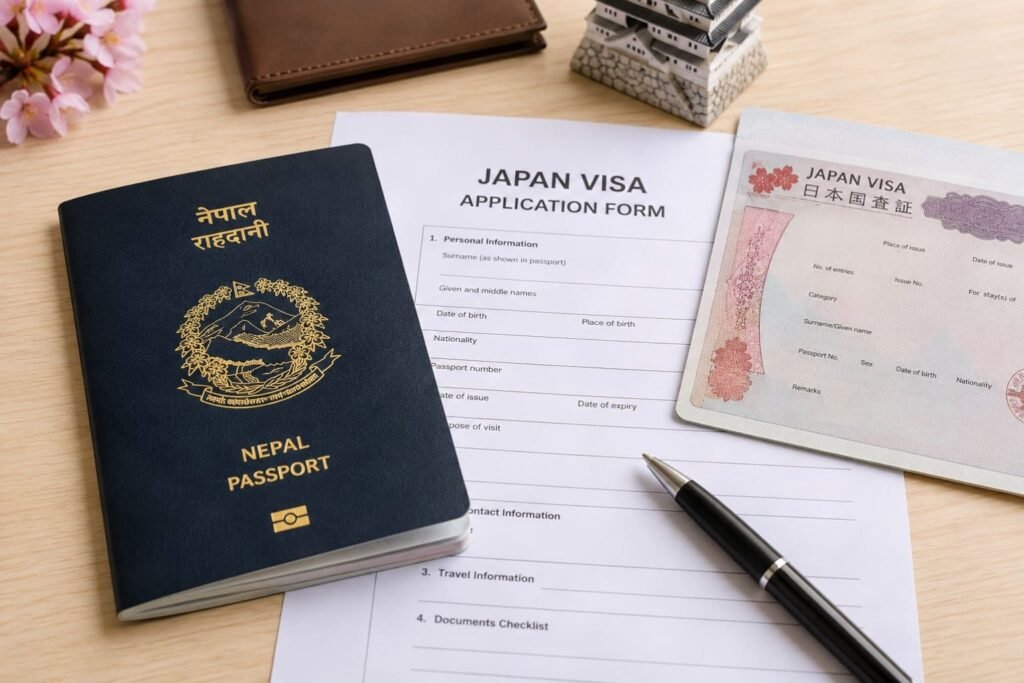 Japan tourist visa from Nepal application guide