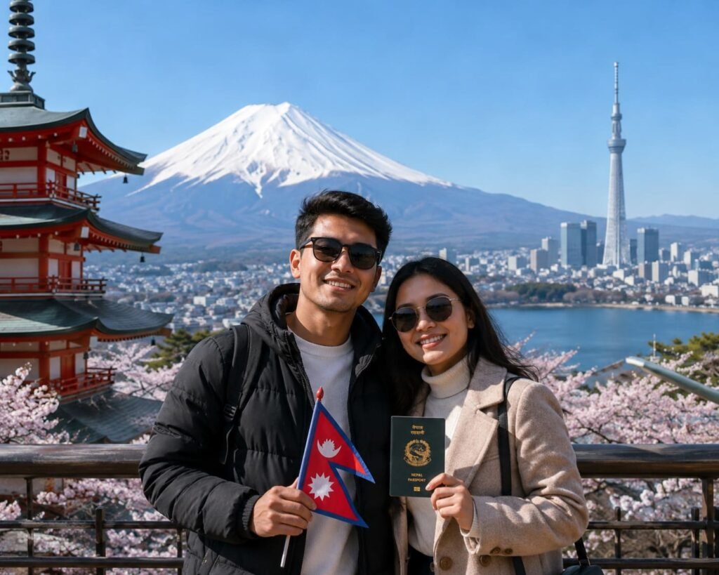 Nepali Tourist Travelling in Japan
