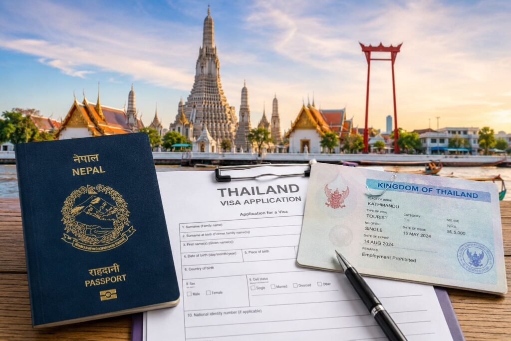 Thailand tourist visa from Nepal application guid