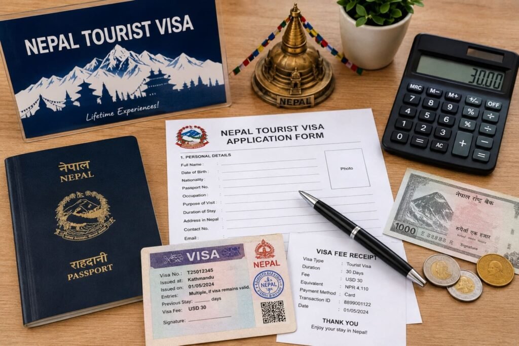 Nepal tourist visa fees 2026