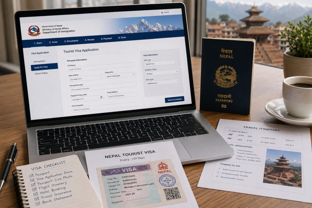 Nepal Tourist Visa Online Application