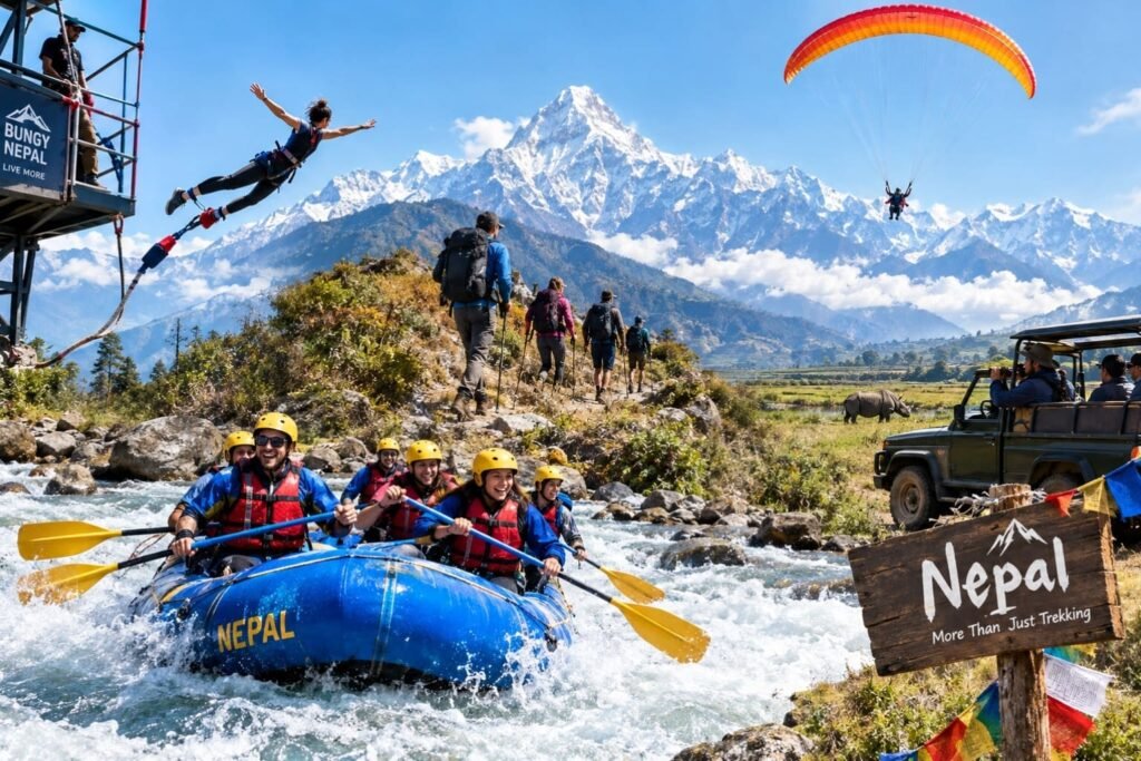 Best adventures in Nepal including trekking, rafting and paragliding